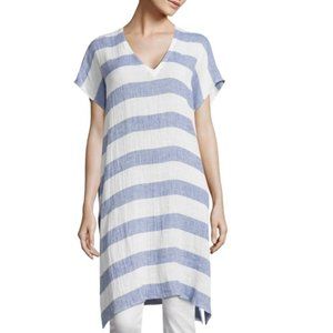 NWT! Eileen Fisher Blue & White Linen Tunic | One Size Fits All